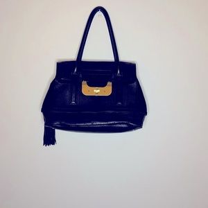 DVF Leather and Suede large purse